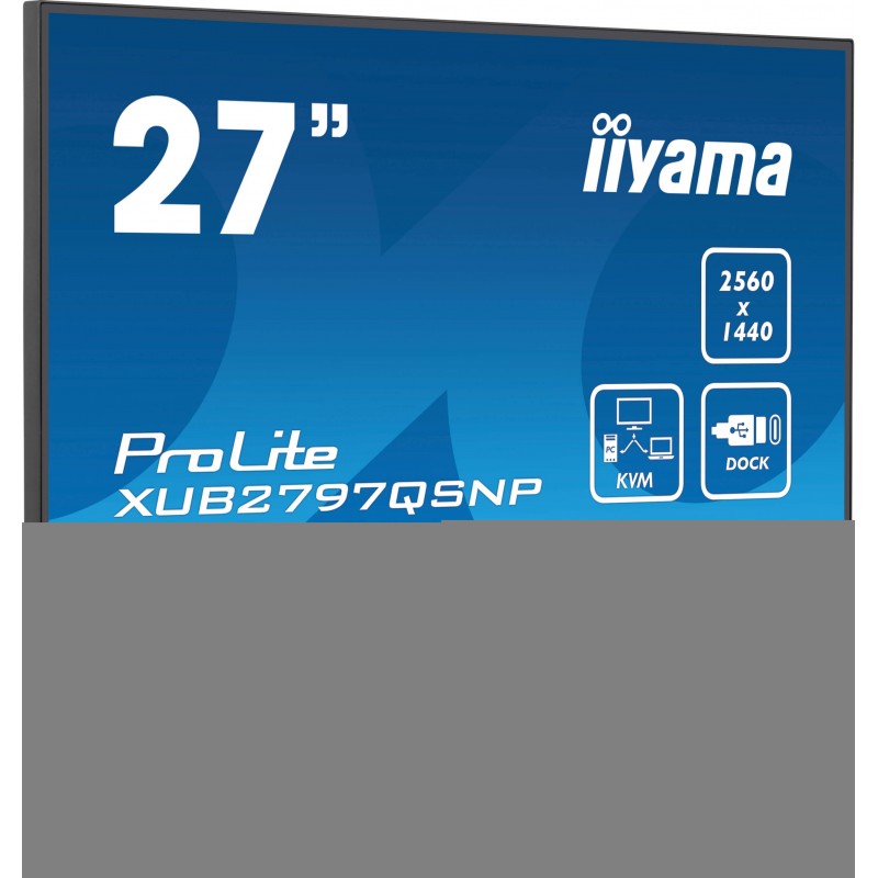 Iiyama ProLite XUB2797QSNP-B1, 68,6 cm 27", 2560 x 1440 pixels, Wide Quad HD, LED, 1 ms, Noir