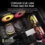 Corsair iCUE LINK TITAN RX RGB, Refroidisseur de liquide tout-en-un, 12 cm, 300 trmin, 2100 trmin, 73,5 cfm, Noir