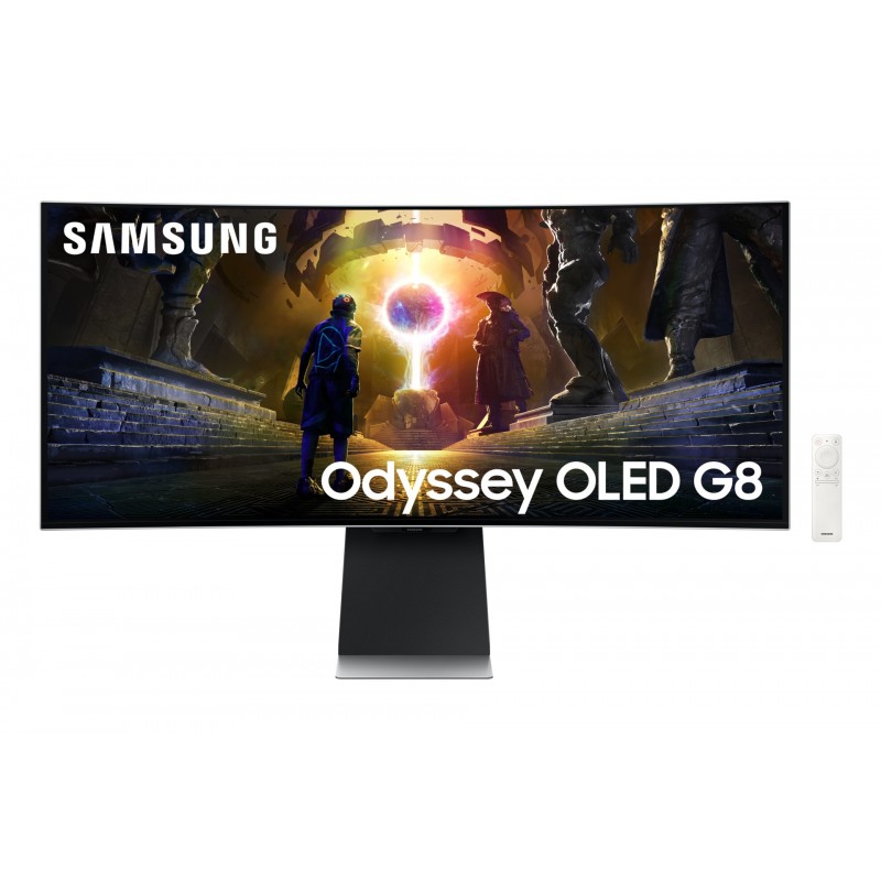 Samsung G85SD, 86,4 cm 34", 3440 x 1440 pixels, UltraWide Quad HD, OLED, 0,03 ms, Argent