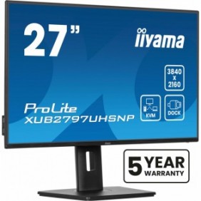 Iiyama ProLite XUB2797UHSNP-B1, 68,6 cm 27", 3840 x 2160 pixels, 4K Ultra HD, LED, 4 ms, Noir