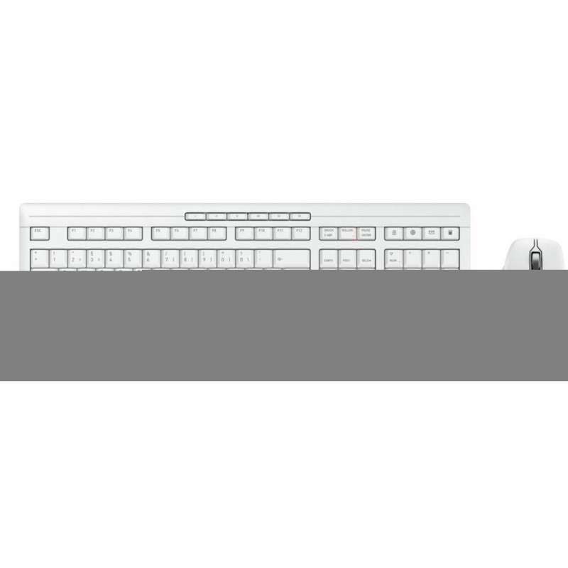 Cherry STREAM DESKTOP COMFORT, Sans fil, RF sans fil, Commutateur de touche « ciseaux », QWERTZ, Blanc, Souris incluse