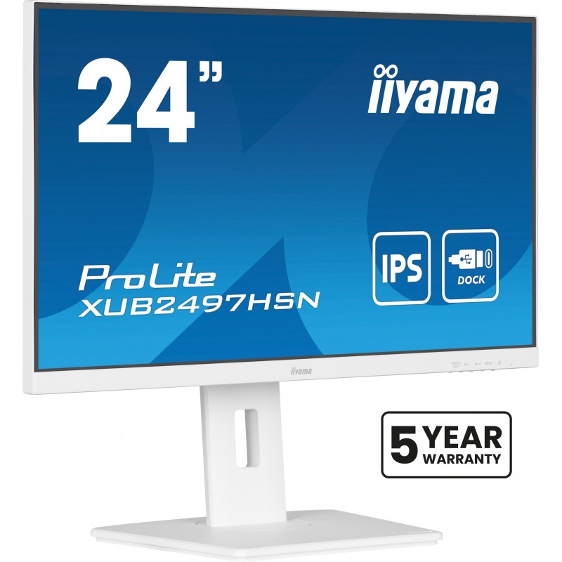 Iiyama ProLite XUB2497HSN-W2, 60,5 cm 23.8", 1920 x 1080 pixels, Full HD, LED, 1 ms, Blanc