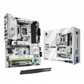 ASRock Z890 Steel Legend WiFi, Intel, LGA 1851 Socket V1, Intel Core Ultra Series 2, DDR5-SDRAM, 256 Go, DIMM