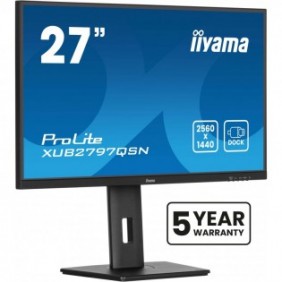 Iiyama ProLite XUB2797QSN-B2, 68,6 cm 27", 2560 x 1440 pixels, 2K Ultra HD, LED, 1 ms, Noir