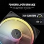Corsair iCUE LINK LX140-R RGB, Ventilateur, 14 cm, 2000 trmin, Noir