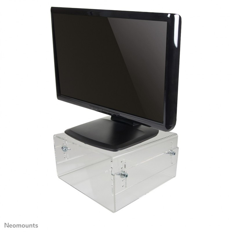 Neomounts NSMONITOR40 Réhausseur d'écranordinateur portable - ajustement en hauteur - universel, 25 kg, Réglage de la hauteur, Transparent