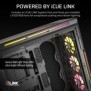 Corsair iCUE LINK 5000T LX RGB, Midi Tower, PC, Noir, ATX, EATX, micro ATX, Mini-ITX, Plastique, Acier, Verre trempé, Jouer