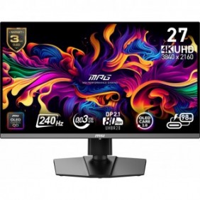 MSI MPG 272URX QD-OLED, 67,3 cm 26.5", 3840 x 2160 pixels, 4K Ultra HD, QD-OLED, 0,03 ms, Noir