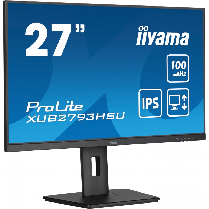 Iiyama ProLite XUB2793HSU-B7, 68,6 cm 27", 1920 x 1080 pixels, Full HD, LED, 1 ms, Noir
