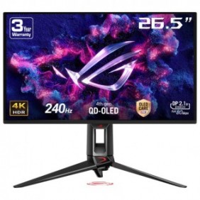 ASUS ROG Swift OLED PG27UCDM, 67,3 cm 26.5", 3840 x 2160 pixels, 4K Ultra HD, QD-OLED, 0,03 ms, Noir