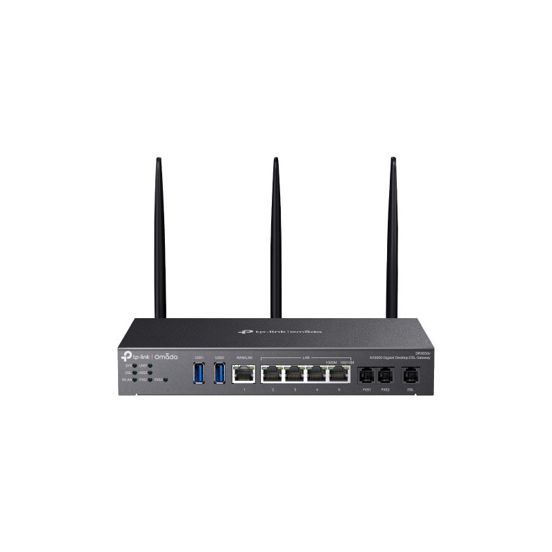 TP-LINK Omada AX3000, Bi-bande 2,4 GHz  5 GHz, EthernetLAN, ADSL, ADSL2, Noir, Routeur