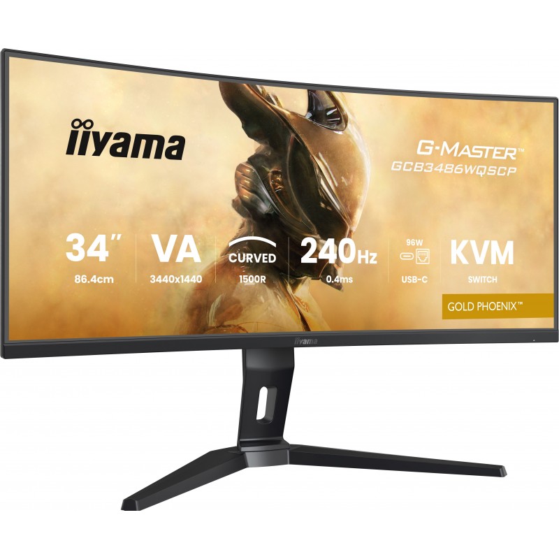 Iiyama G-MASTER GCB3486WQSCP-B1, 86,4 cm 34", 3440 x 1440 pixels, UltraWide Quad HD, 0,4 ms, Noir