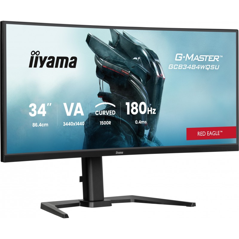Iiyama G-MASTER GCB3484WQSU-B1, 86,4 cm 34", 3440 x 1440 pixels, UltraWide Quad HD, LED, 0,4 ms, Noir