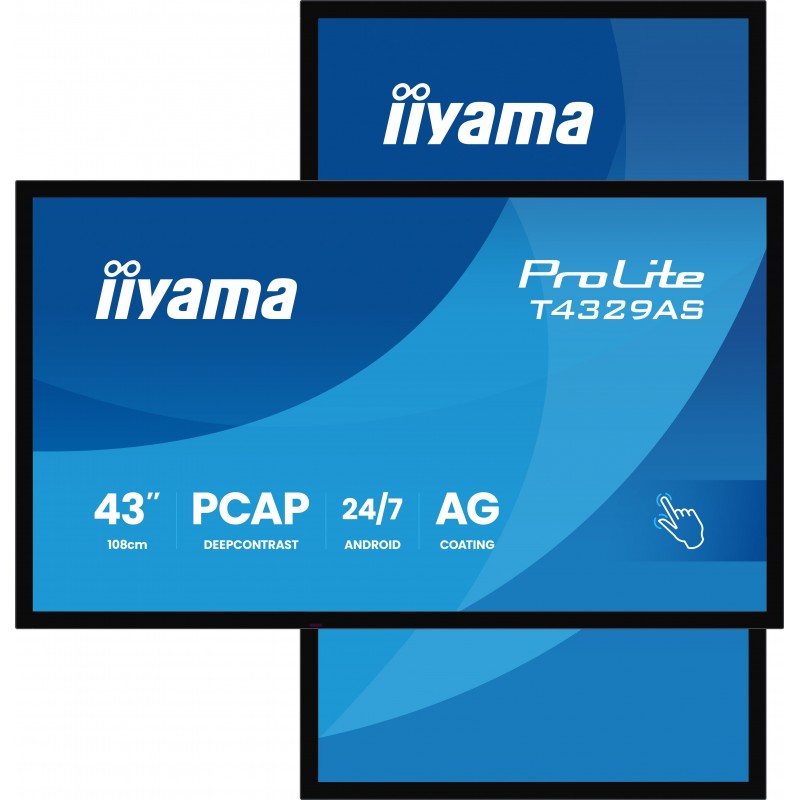 Iiyama T4329AS-B1AG, Écran plat interactif, 108 cm 42.5", LED, 3840 x 2160 pixels, Wifi, 247
