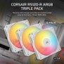 Corsair RS120-R ARGB, Ventilateur, 12 cm, 420 trmin, 2100 trmin, Blanc