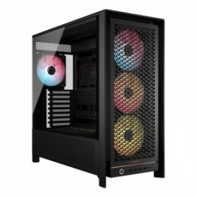 Corsair FRAME 5000D RS ARGB, Midi Tower, PC, Noir, ATX, EATX, micro ATX, Mini-ITX, Plastique, Acier, Verre trempé, Jouer