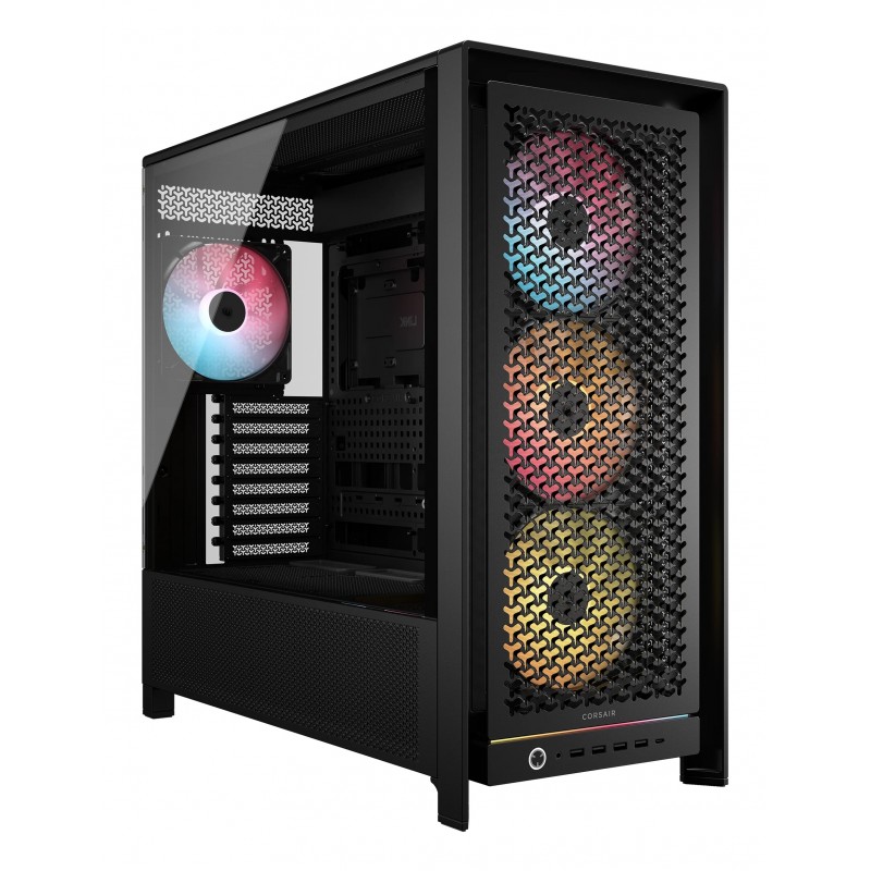 Corsair FRAME 5000D RS ARGB, Midi Tower, PC, Noir, ATX, EATX, micro ATX, Mini-ITX, Plastique, Acier, Verre trempé, Jouer