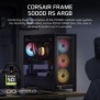 Corsair FRAME 5000D RS ARGB, Midi Tower, PC, Noir, ATX, EATX, micro ATX, Mini-ITX, Plastique, Acier, Verre trempé, Jouer