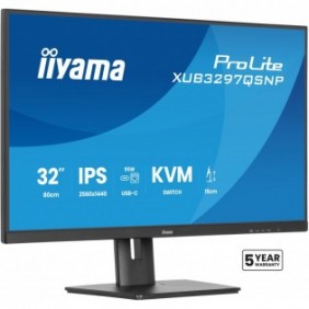 Iiyama ProLite XUB3297QSNP-B1, 81,3 cm 32", 2560 x 1440 pixels, 4K Ultra HD, LED, 1 ms, Noir