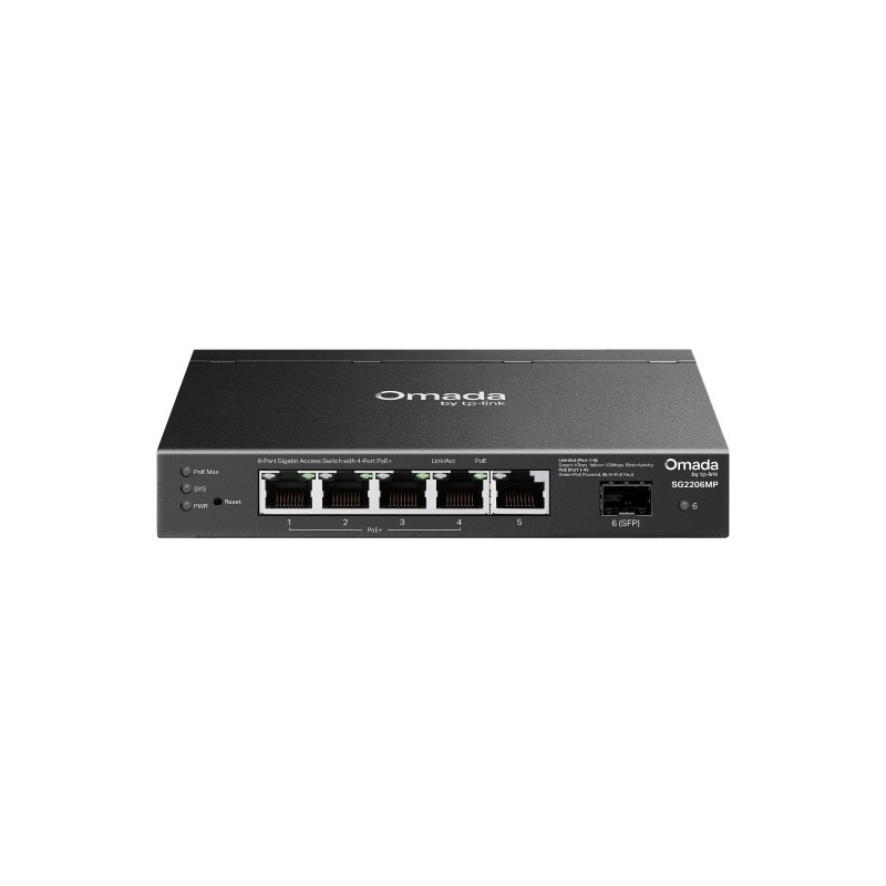 TP-LINK SG2206MP, L2, Gigabit Ethernet 101001000, Connexion Ethernet, supportant l'alimentation via ce port , Grille de montage