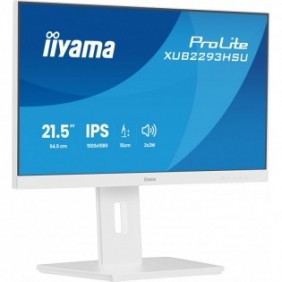 Iiyama ProLite XUB2293HSU-W7, 54,6 cm 21.5", 1920 x 1080 pixels, Full HD, LED, 1 ms, Blanc