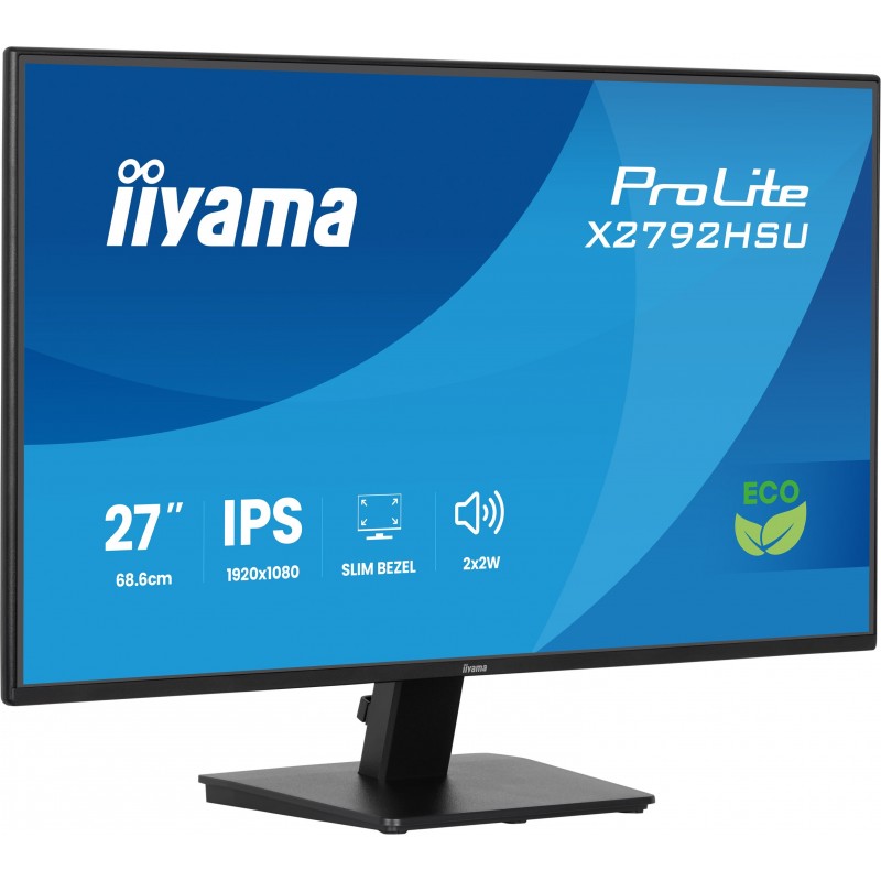 Iiyama ProLite X2792HSU-B1, 68,6 cm 27", 1920 x 1080 pixels, Full HD, LED, 3 ms, Noir