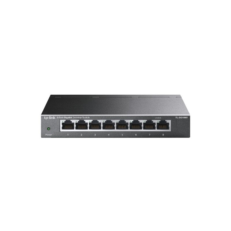 TP-LINK TL-SG108S, Non-géré, Gigabit Ethernet 101001000, Full duplex, Bureau