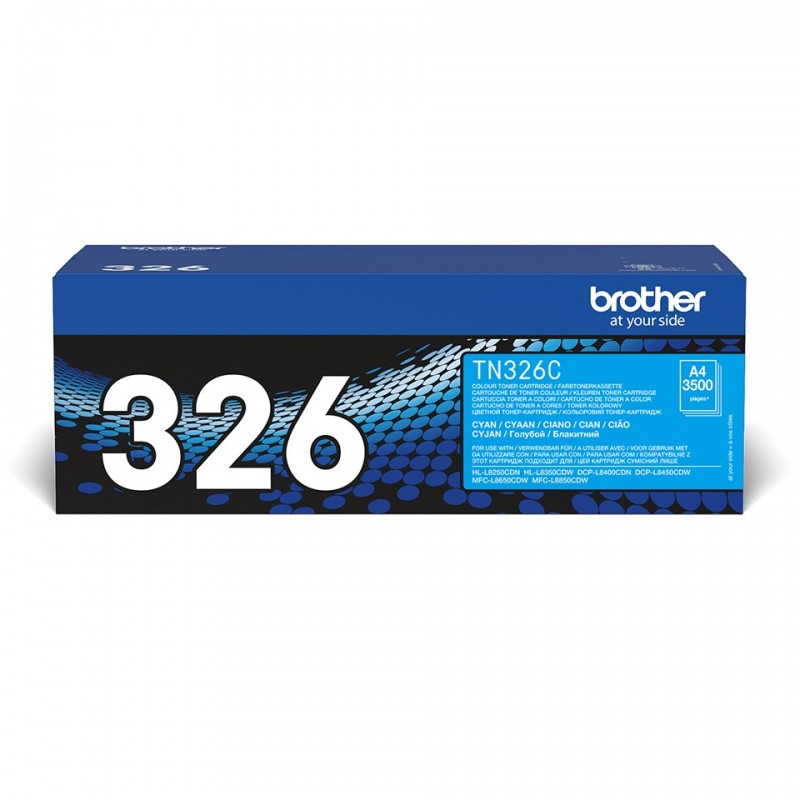 Brother TN-326C - Cartouche de toner originale – Cyan, 3500 pages, Cyan, 1 pièce