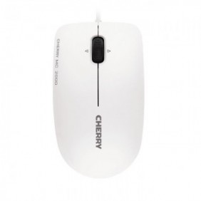 Cherry MC 2000 Souris filaire, molette multi directionnelle, blanc grisé, USB, Ambidextre, IR LED, USB Type-A, 1600 DPI, Gris