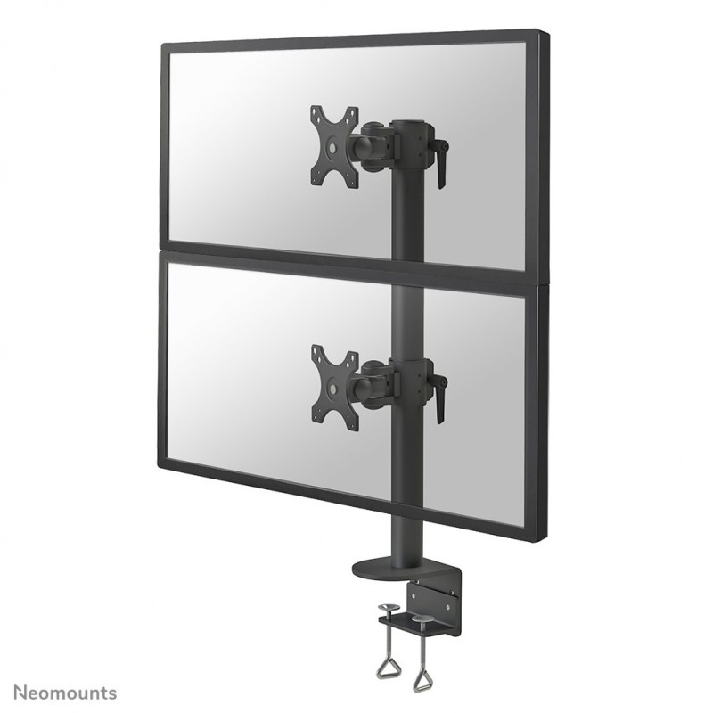 Neomounts FPMA-D960DVBLACKPLUS Support d'écran à fixer 17-49" - installation verticale, Pince, 43,2 cm 17", 124,5 cm 49", 100 x 100 mm, Réglage de la hauteur, Noir