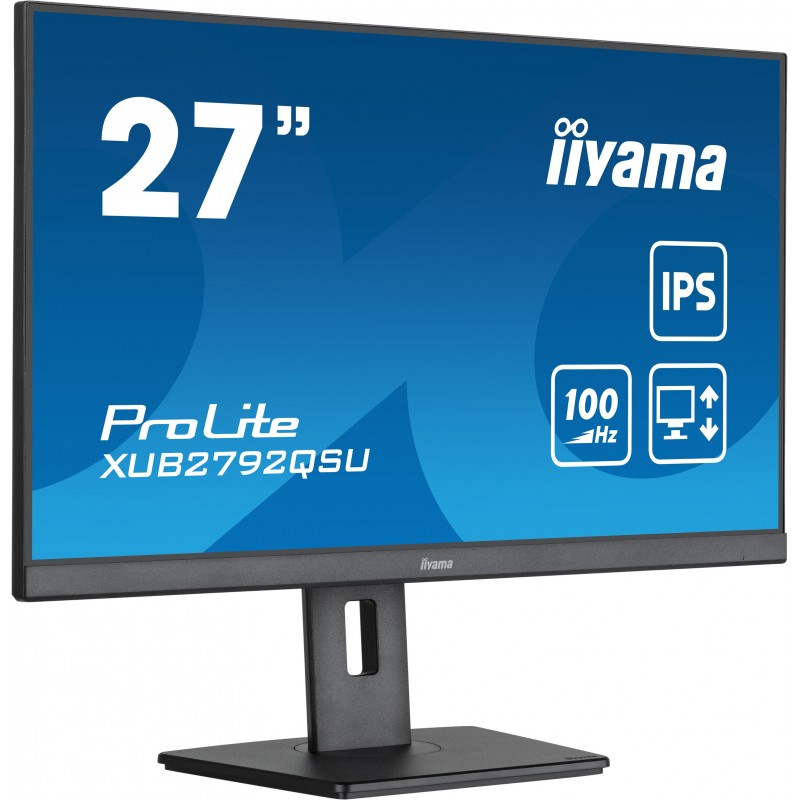 Iiyama ProLite XUB2792QSU-B6, 68,6 cm 27", 2560 x 1440 pixels, Full HD, LED, 0,4 ms, Noir