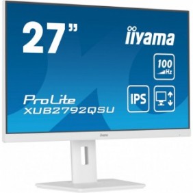 Iiyama ProLite XUB2792QSU-W6, 68,6 cm 27", 2560 x 1440 pixels, Wide Quad HD, LED, 0,4 ms, Blanc