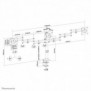 Neomounts NM-D135D3BLACK Support d'écran à fixer 10-27", Collier de serrage passe-fil, 25,4 cm 10", 68,6 cm 27", 100 x 100 mm, Réglage de la hauteur, Noir