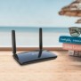 TP-LINK Archer MR400, Wi-Fi 5 802.11ac, Bi-bande 2,4 GHz  5 GHz, EthernetLAN, 4G, Noir, Routeur