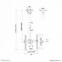 Neomounts NM-C440BLACK Support de plafond pour écran 32-60" - h56-91 cm, 50 kg, 81,3 cm 32", 152,4 cm 60", 200 x 200 mm, 400 x 400 mm, 560 - 910 mm