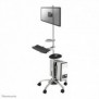 Neomounts FPMA-MOBILE1800 Station de travail mobile 10-27", Panier multimédia, Argent, Aluminium, 6 kg, 25,4 cm 10", 68,6 cm 27