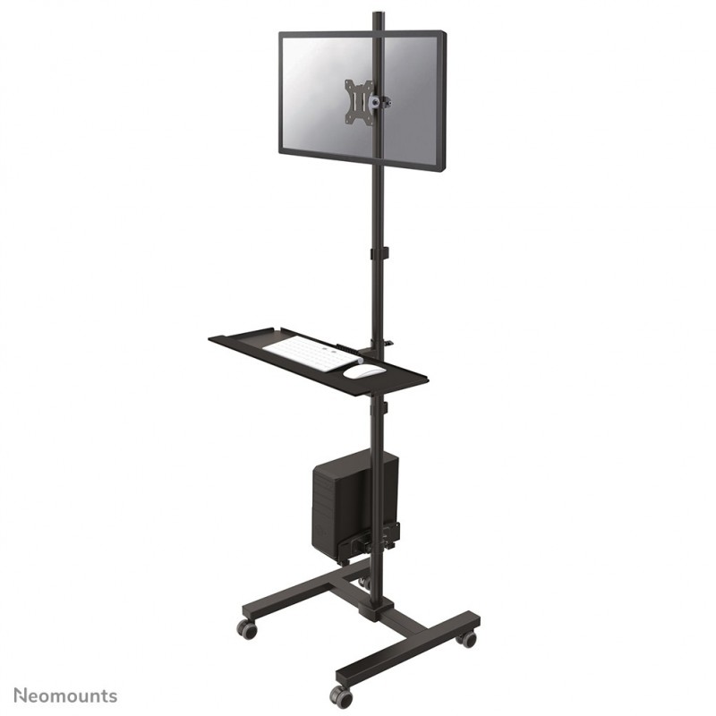 Neomounts FPMA-MOBILE1700 Station de travail mobile 10-32", Noir, Acier, 8 kg, 25,4 cm 10", 81,3 cm 32", 75 x 75 mm