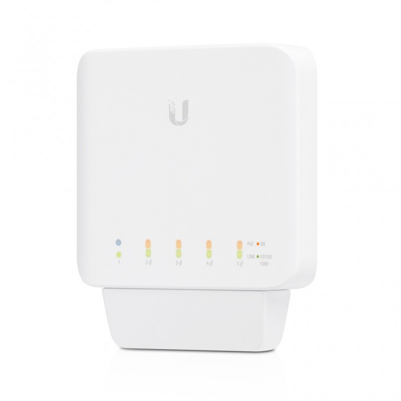 Ubiquiti UniFi USW-FLEX, Géré, L2, Gigabit Ethernet 101001000, Full duplex, Connexion Ethernet, supportant l'alimentation via ce port , Montage mural