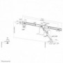 Neomounts NM-D775DX3BLACK Support d'écran à fixer 17-27" - ressort à gaz - Topfix - arrêt 180, Collier de serrage passe-fil, 43,2 cm 17", 68,6 cm 27", 100 x 100 mm, Réglage de la hauteur, Noir