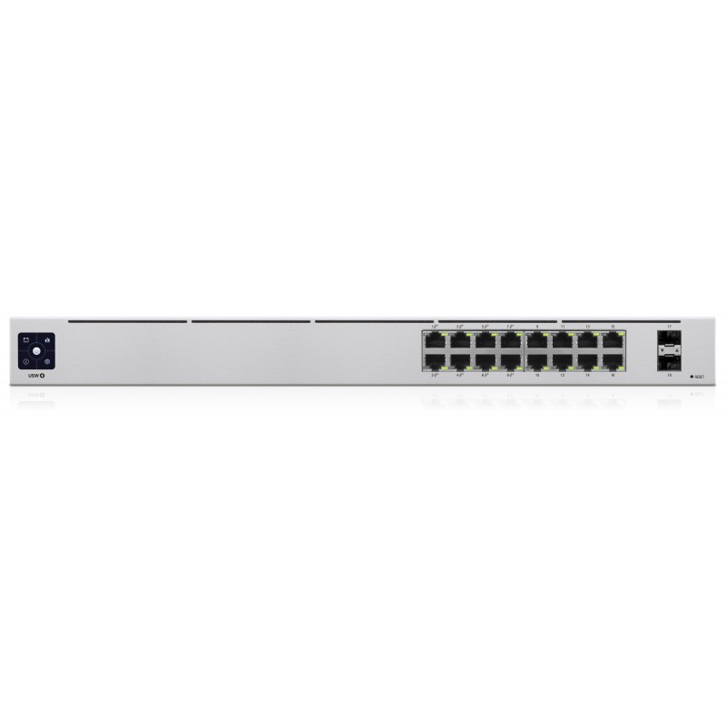 Ubiquiti UniFi 16-Port PoE, Géré, L2L3, Gigabit Ethernet 101001000, Connexion Ethernet, supportant l'alimentation via ce port , Grille de montage, 1U
