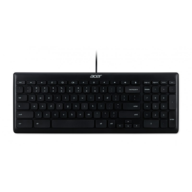 Acer GP.KBD11.00Z, Taille réelle 100 %, Avec fil, USB, Clavier mécanique, AZERTY, Noir