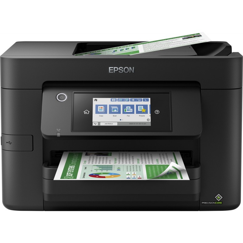 Epson WorkForce Pro WF-4825DWF, Jet d'encre, Impression couleur, 4800 x 2400 DPI, Numérisation couleur, A4, Noir