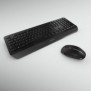 Cherry GENTIX DESKTOP, Taille réelle 100 %, Sans fil, RF sans fil, QWERTZ, Noir, Souris incluse