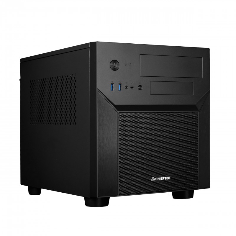 Chieftec CI-02B-OP, Cube, PC, Noir, micro ATX, Mini-ITX, SPCC, maisonbureau