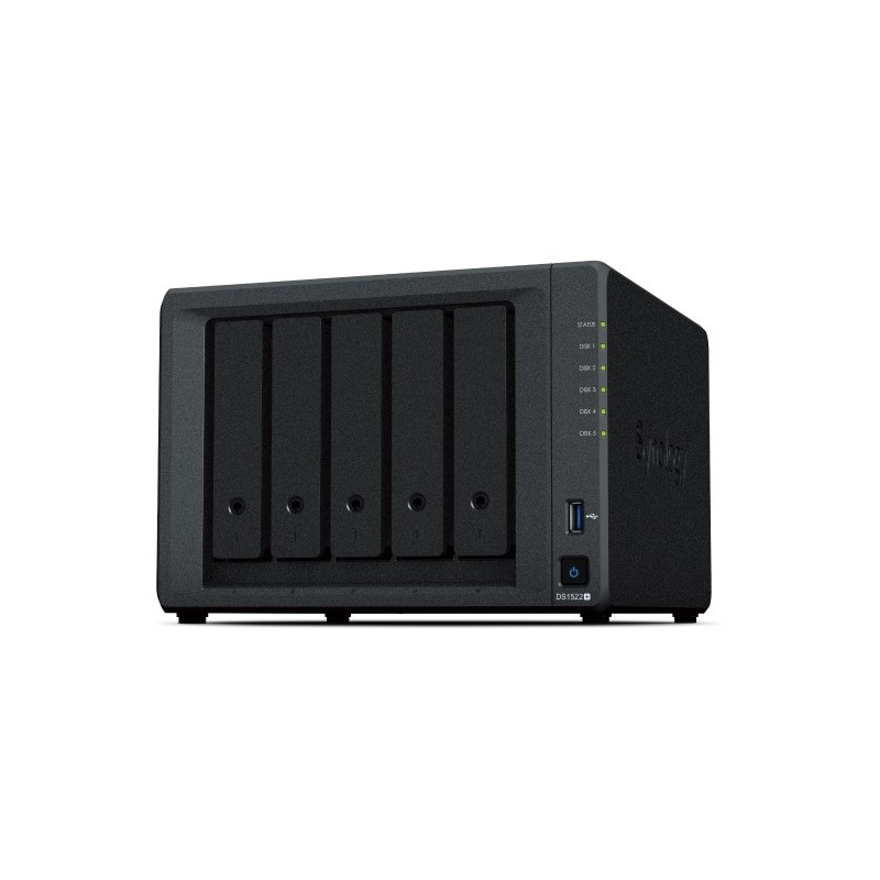 Synology DiskStation DS1522+, NAS, Tower, SoC AMD Embedded série R, R1600, 8 Go, DDR4