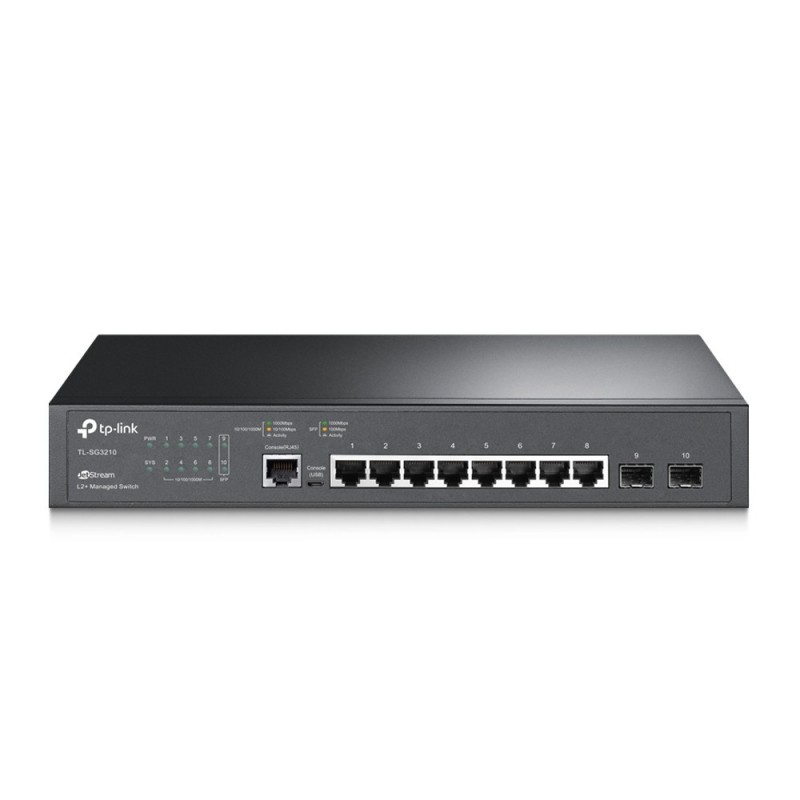 TP-LINK JetStream TL-SG3210, Géré, L2L3, Gigabit Ethernet 101001000, Grille de montage, 1U