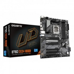 Gigabyte B760 DS3H GEN5 Carte Mère – Compatible avec les processeurs Intel Core 14e génération, VRM numérique 8+2+1 phases, jusqu’à 5600 MHz DDR5, 2 x M.2 PCIe 4.0, LAN 1 GbE, USB 3.2 Gen 2x2, Intel, LGA 1700, Intel® Celeron®, Intel Core i3