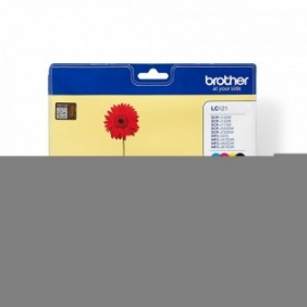 Brother LC121VALBP - Pack de cartouches d'encre originales, Noir, Cyan, Magenta, Jaune, 4 pièce, 300 pages, 300 pages, Multi pack
