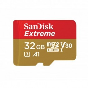 SanDisk Extreme, 32 Go, MicroSDHC, Classe 10, UHS-I, 100 Mos, 60 Mos