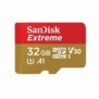 SanDisk Extreme, 32 Go, MicroSDHC, Classe 10, UHS-I, 100 Mos, 60 Mos